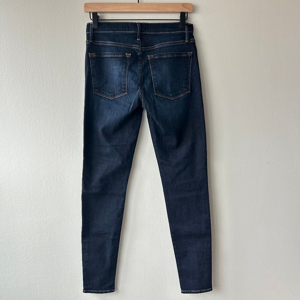 FRAME Le Skinny de Jeanne Skinny Jeans Women 26 Dark Wash - Picture 4 of 12